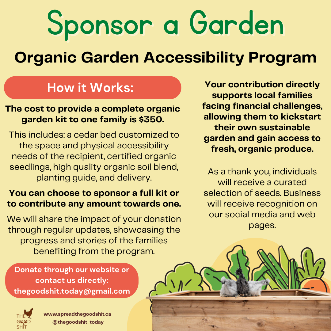 Sponsor a Garden: Organic Garden Accessibility Program